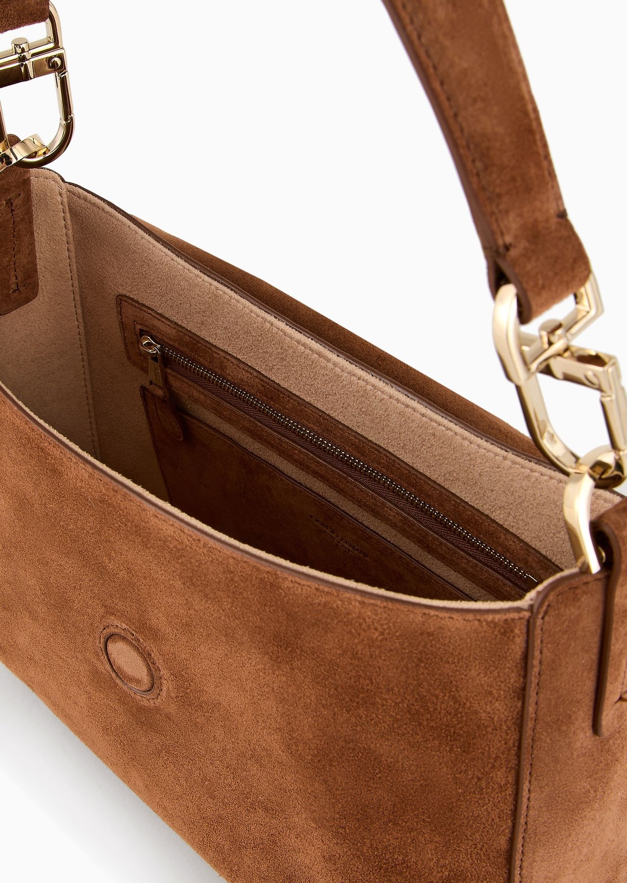 Medium la Prima Soft baguette bag in suede - 4