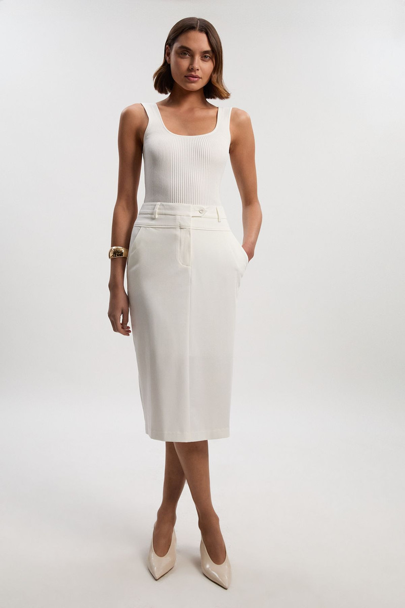 Tailored Tux High Waisted Pencil Skirt 1