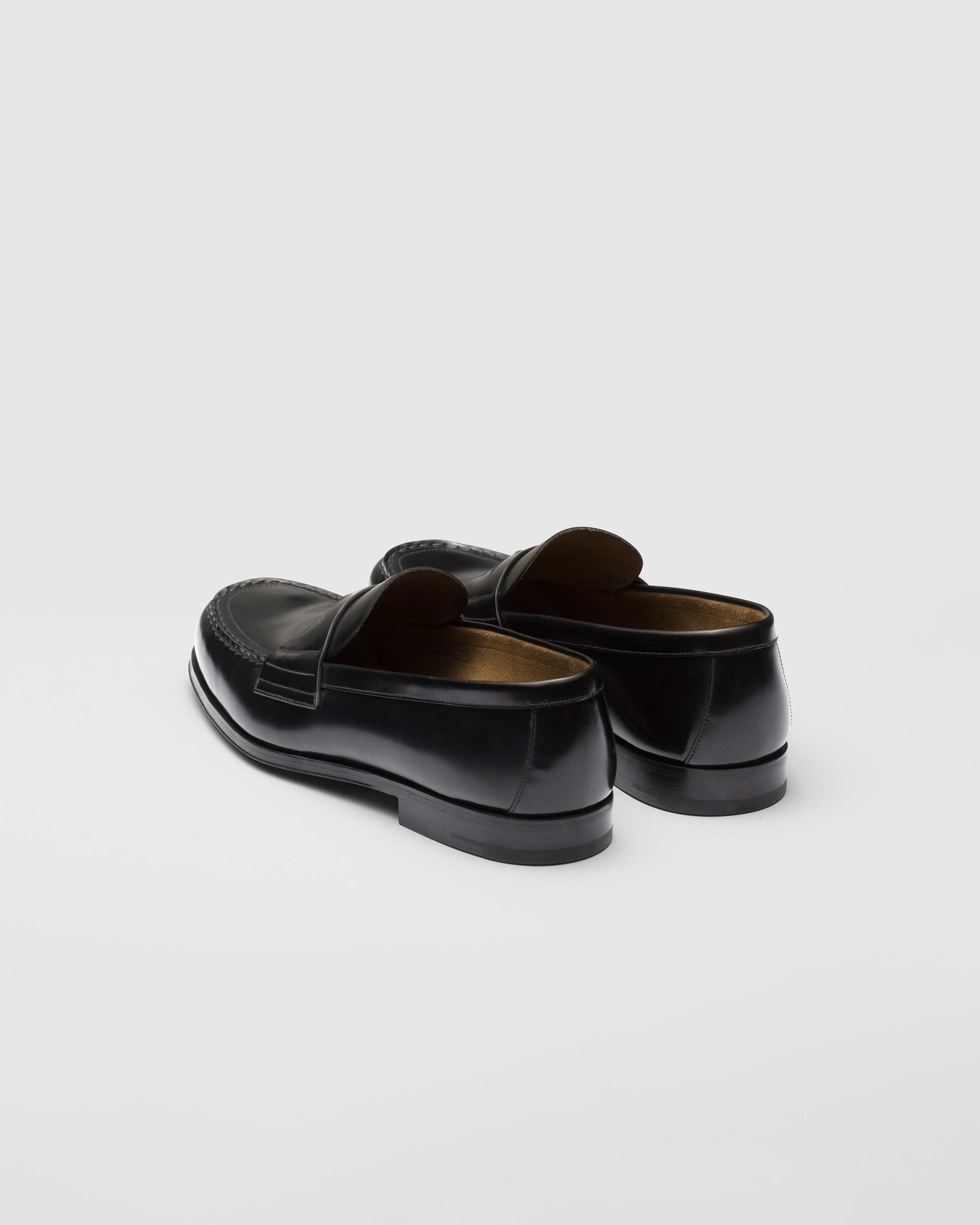 Brushed leather loafers - 5