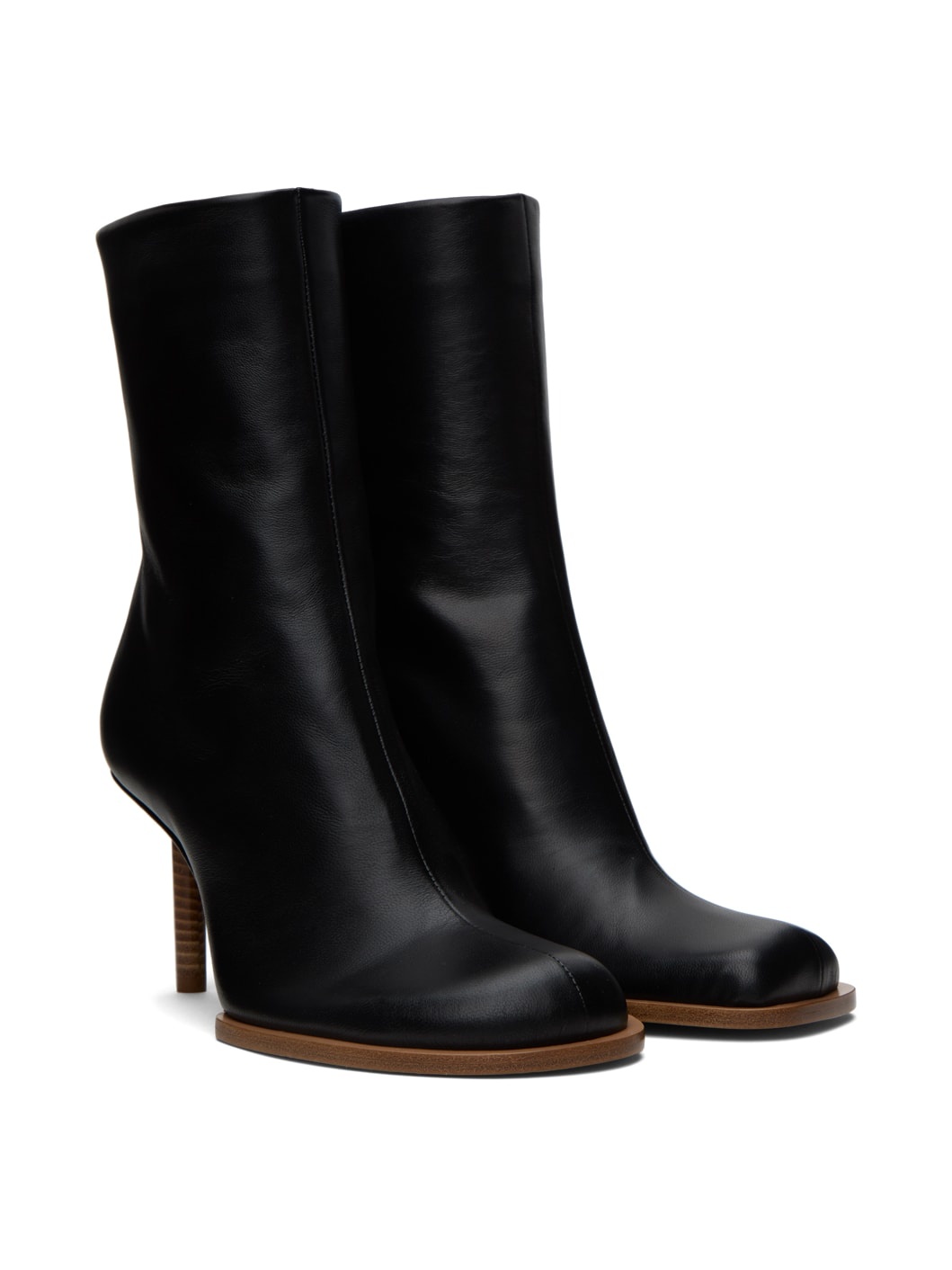 Black Le Chouchou 'Les Bottines Rond Carré' Boots - 4