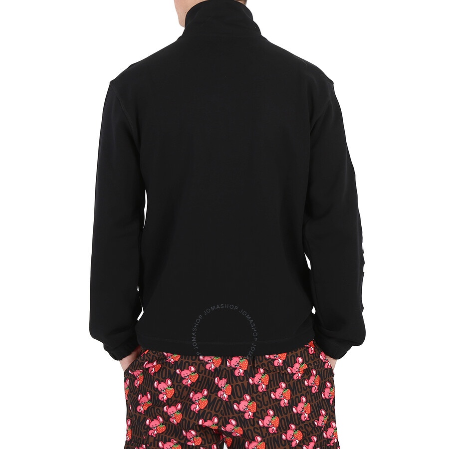 Moschino Black Quarter Zip Cotton Sweatshirt - 6
