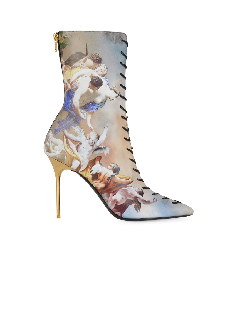 Uria ankle boots in Sky print leather 1