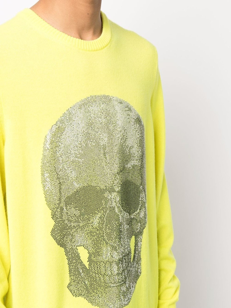 Skull logo knitted sweater 5
