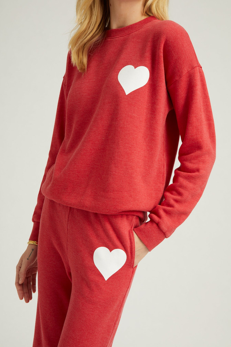 RED HEART STRAIGHT LEG SWEATPANTS 3