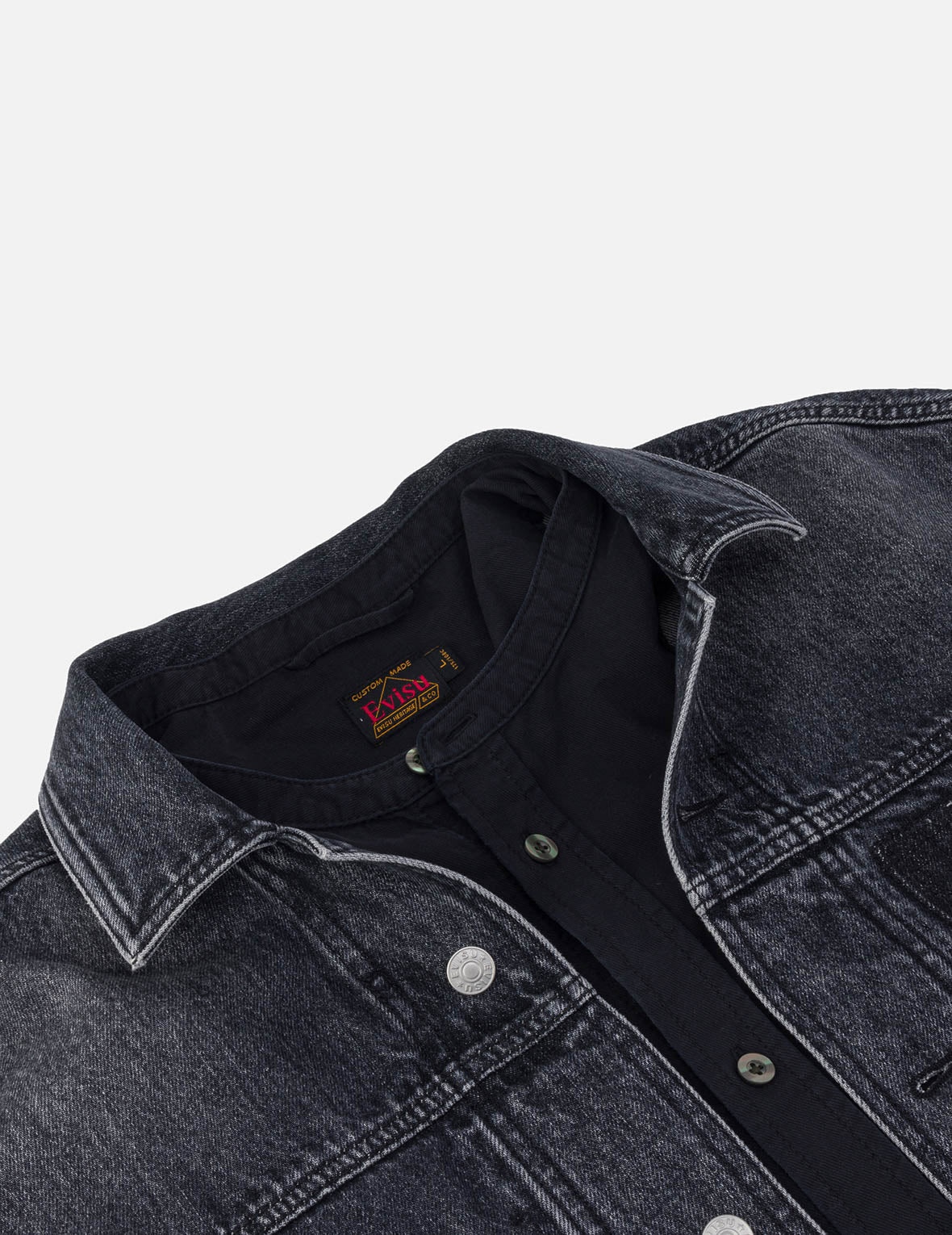 Daicock and Seagull Print Relax Fit 2-in-1 Denim Worker Shirt Jacket - 6