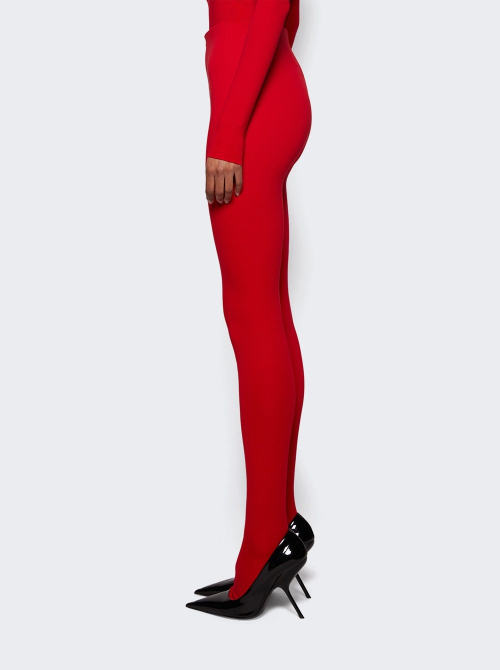 Opaque Heavyweight Tights Red - 4