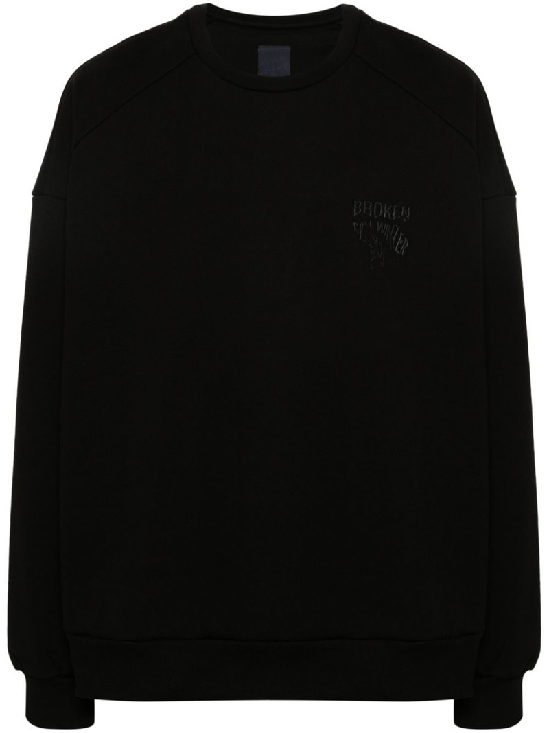 embroidered-logo sweatshirt 1