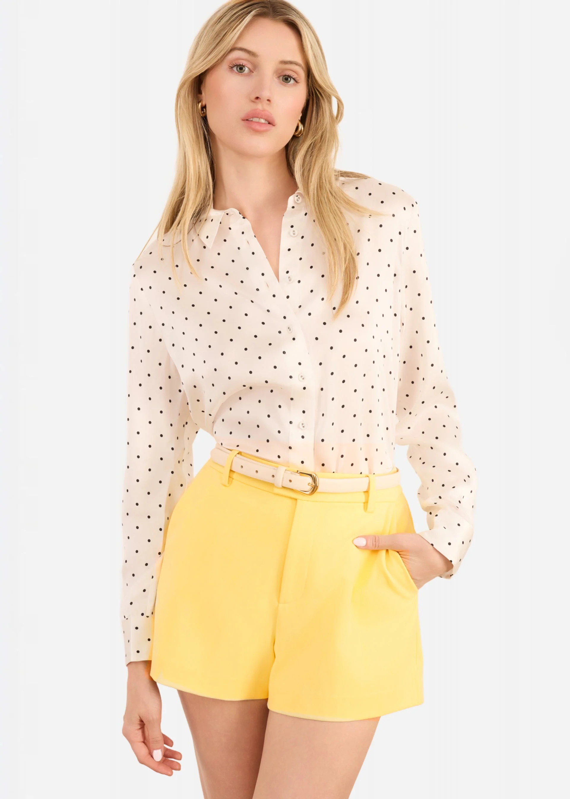 CROSBY SILK BLOUSE PIN DOT - 1
