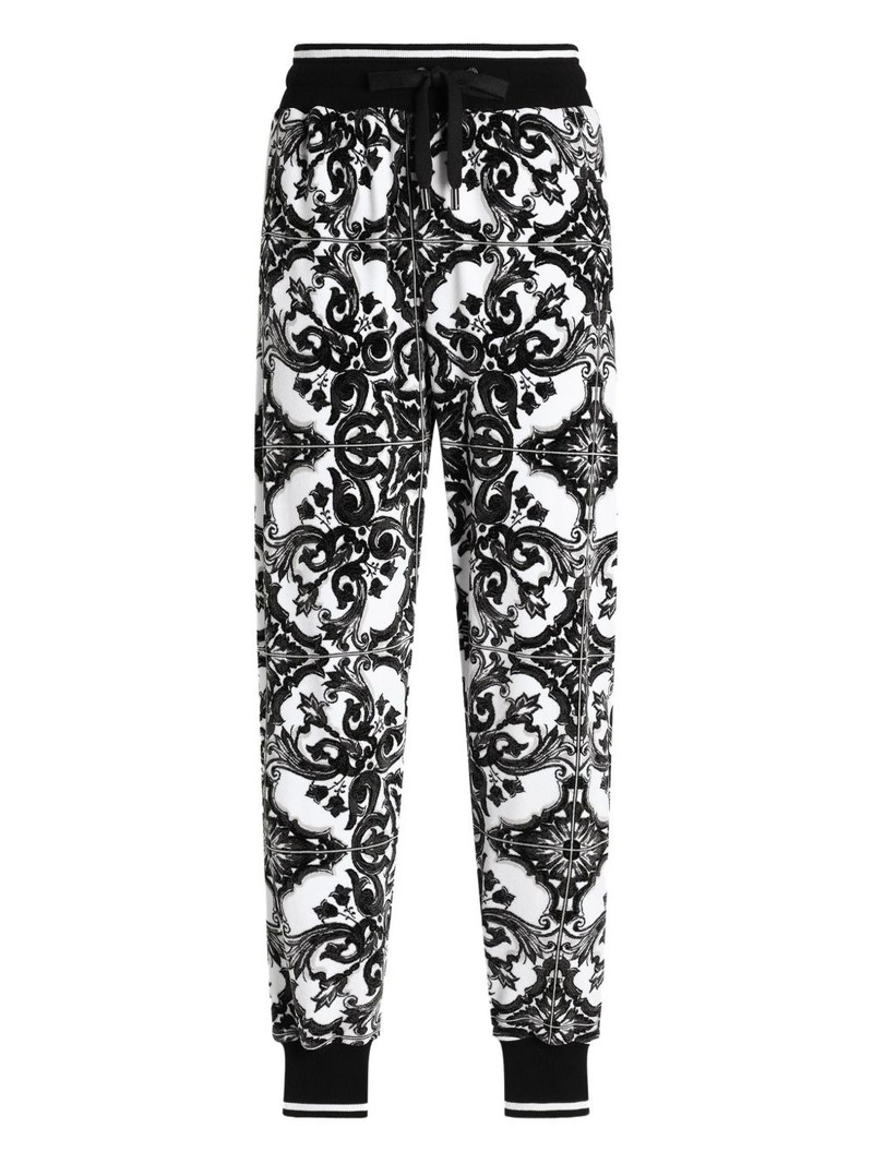 Majolica-print track pants 1