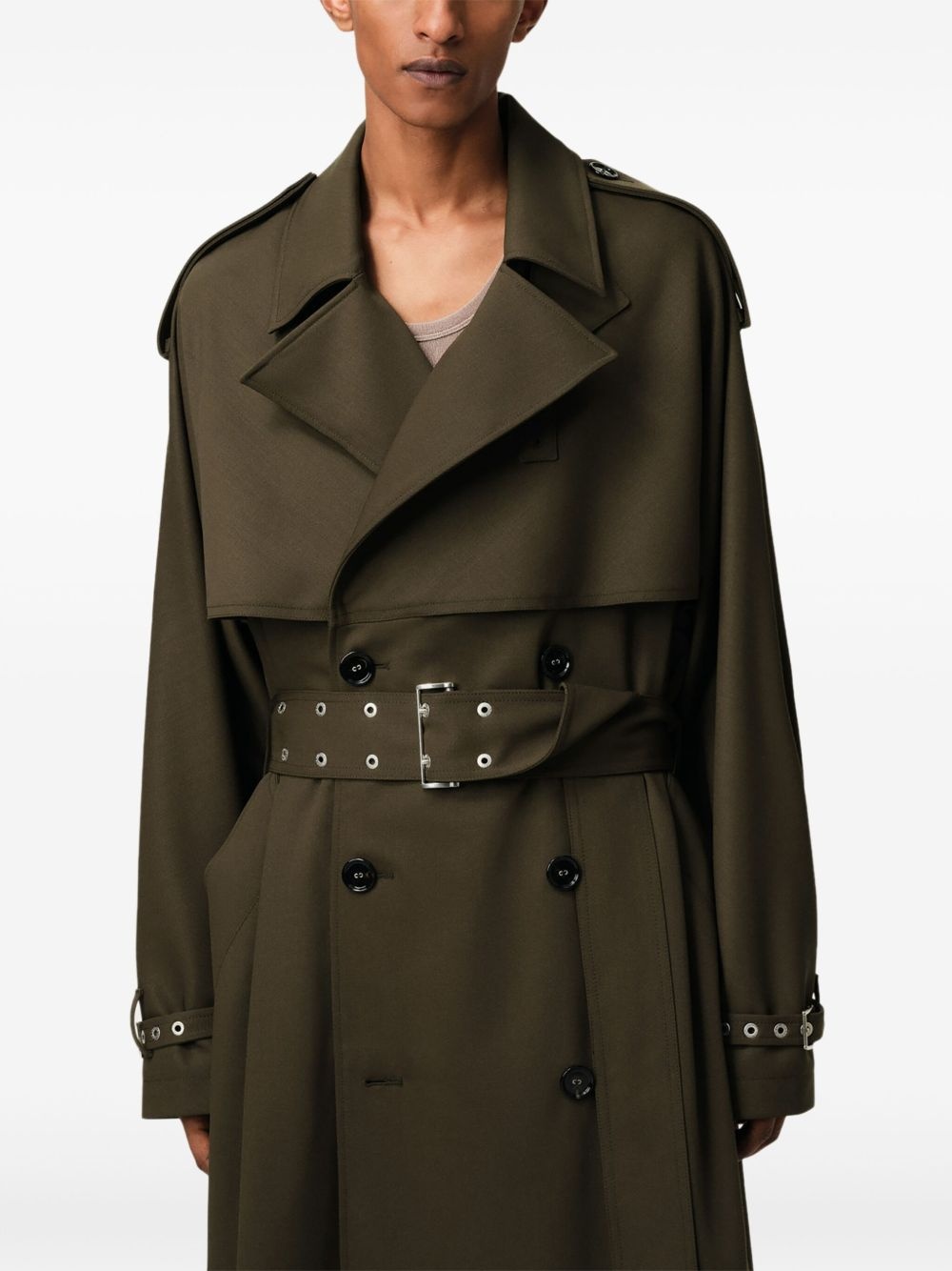 double breasted trench coat - 5
