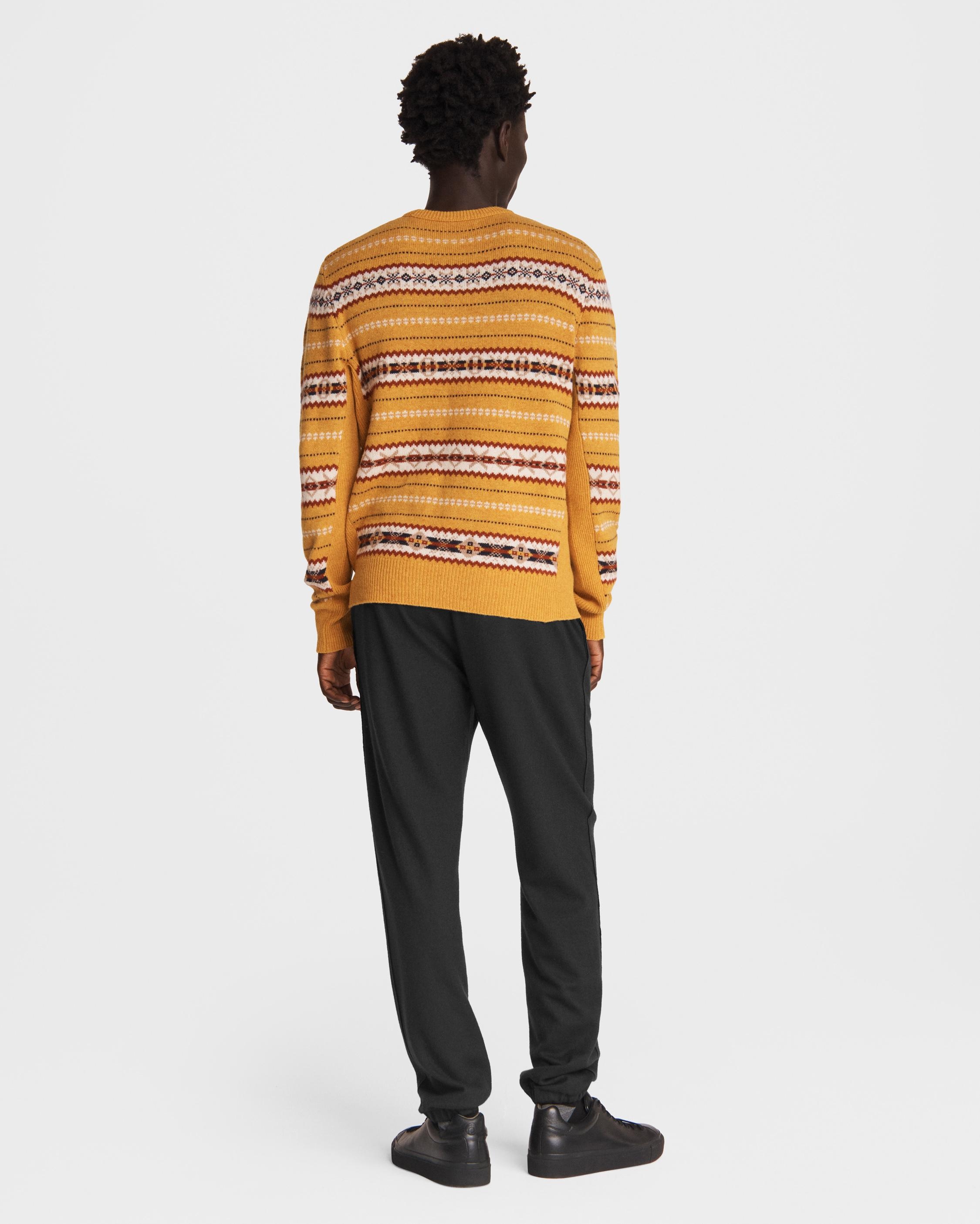 Wesley Wool Fair Isle Crew
Relaxed Fit Sweater - 5