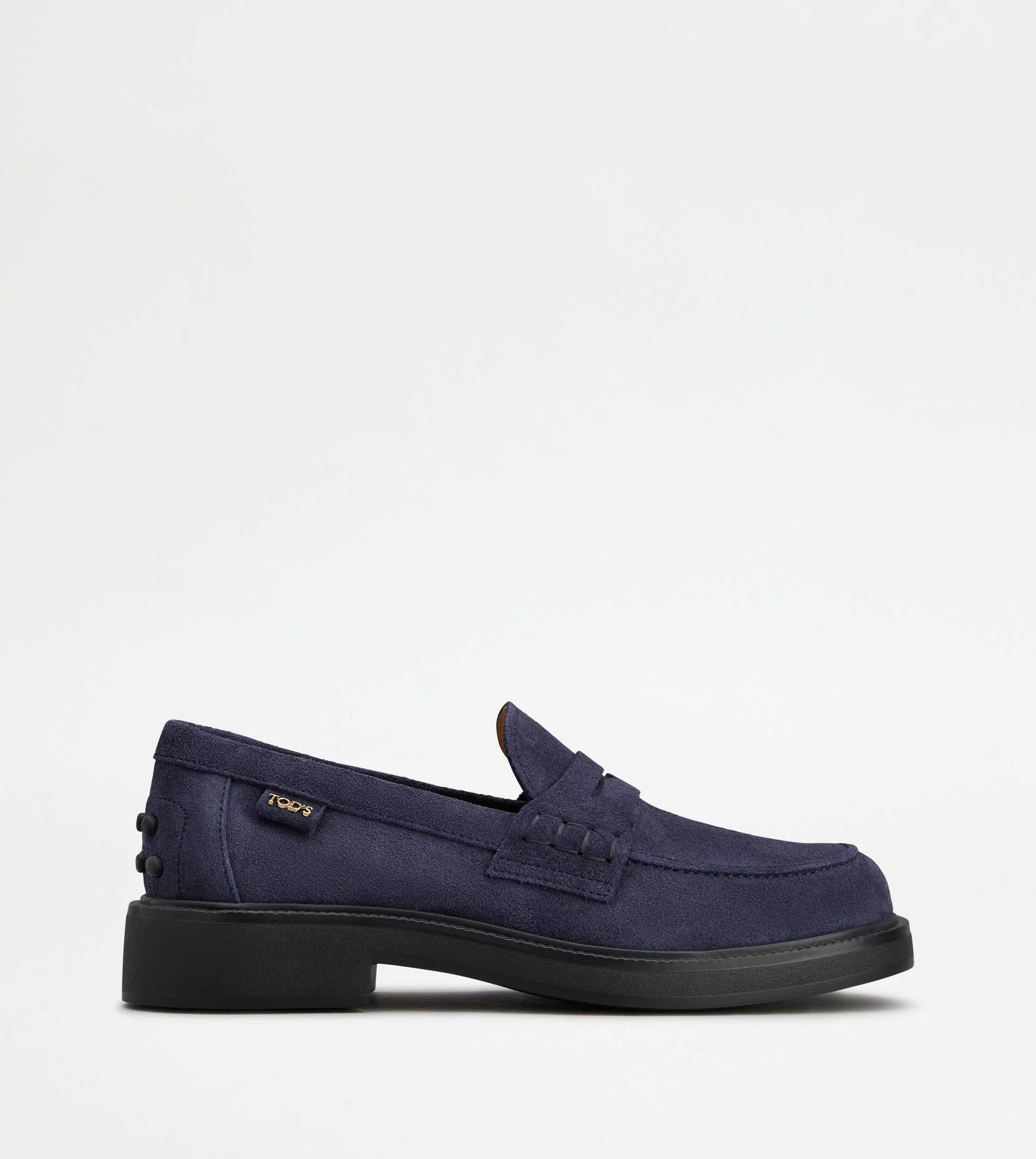 LOAFERS IN SUEDE - BLUE - 1