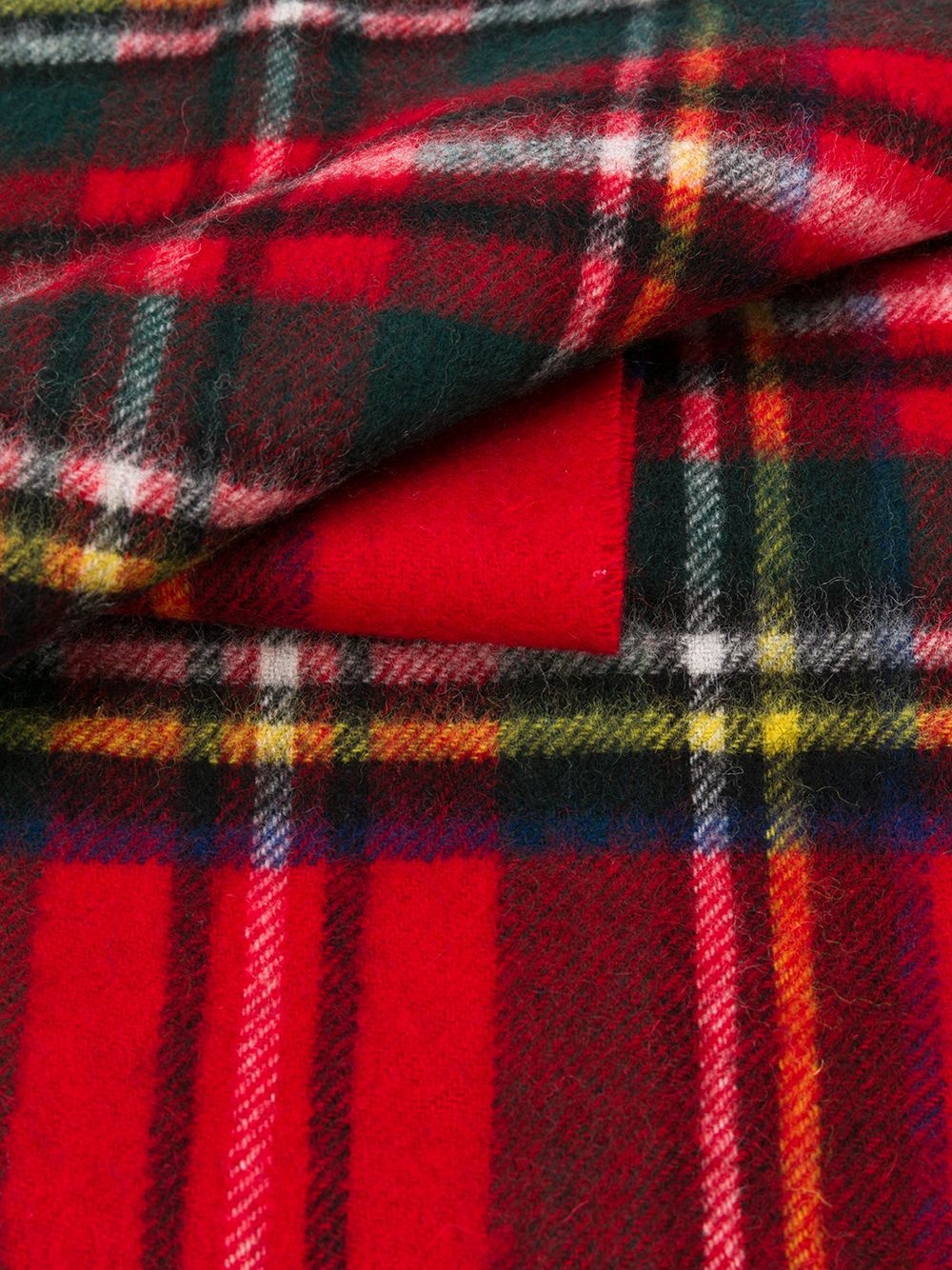 tartan-check wool scarf - 3