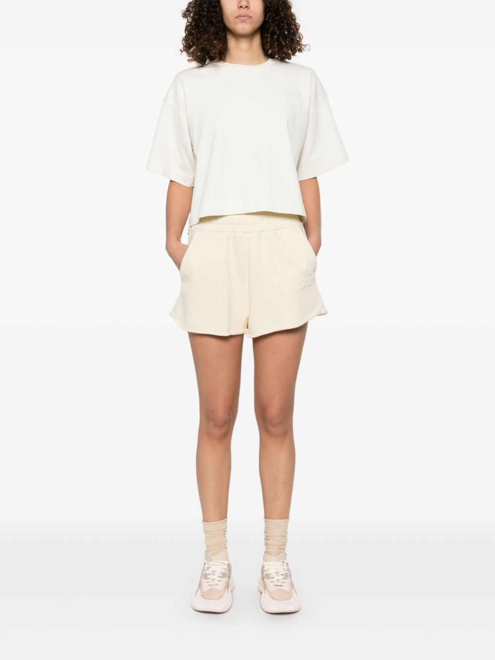 cotton track shorts - 2