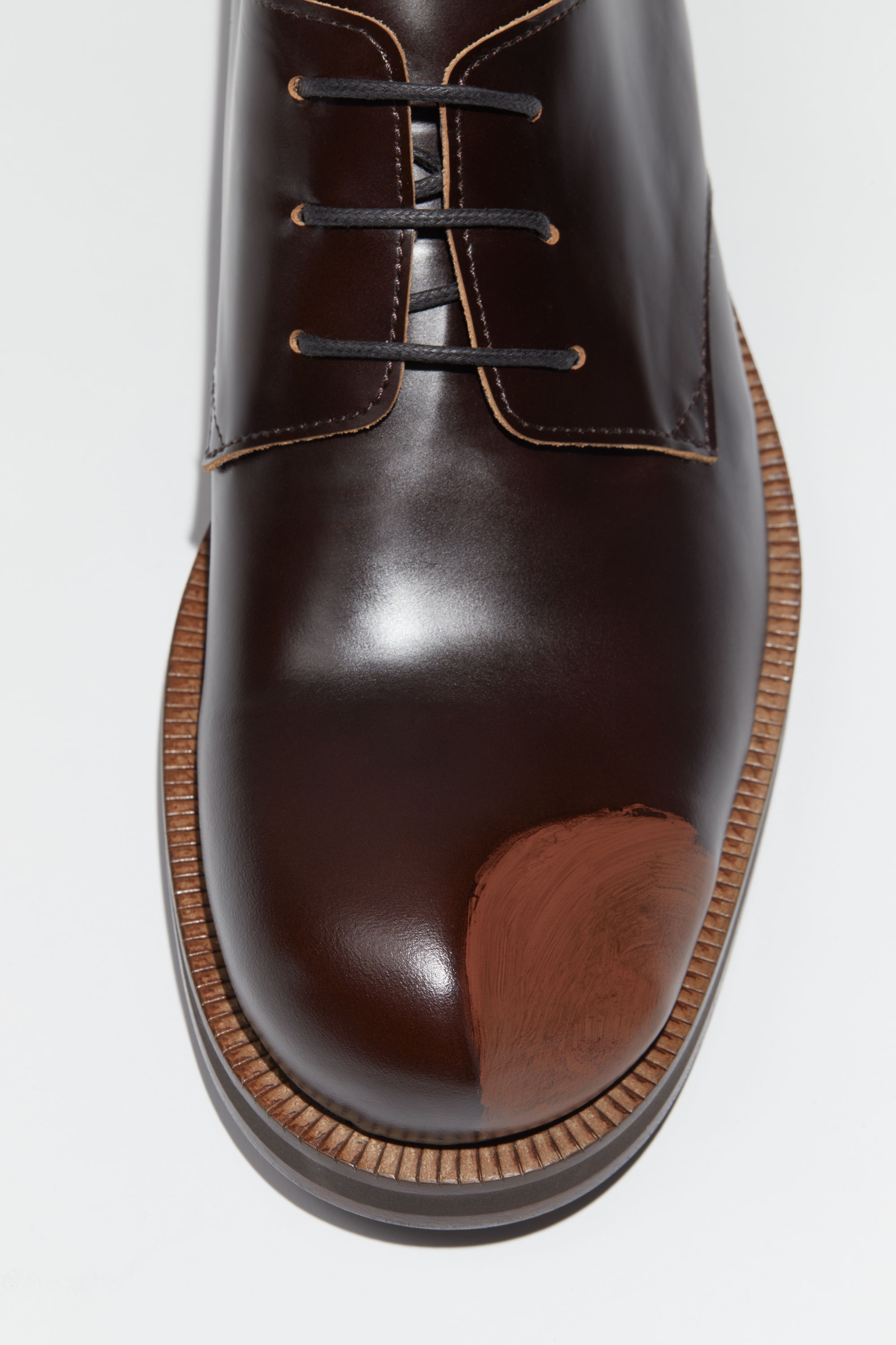 Leather derby shoes - Cognac brown/brown - 5
