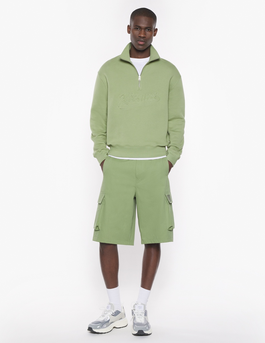 VARSITY HALF ZIP COMFORT SWEATER - 2