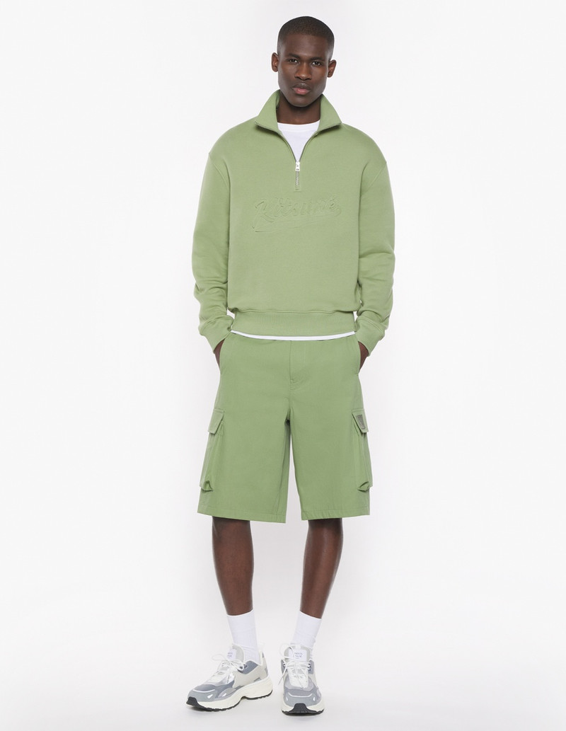 Maison Kitsuné VARSITY HALF ZIP COMFORT SWEATER outlook