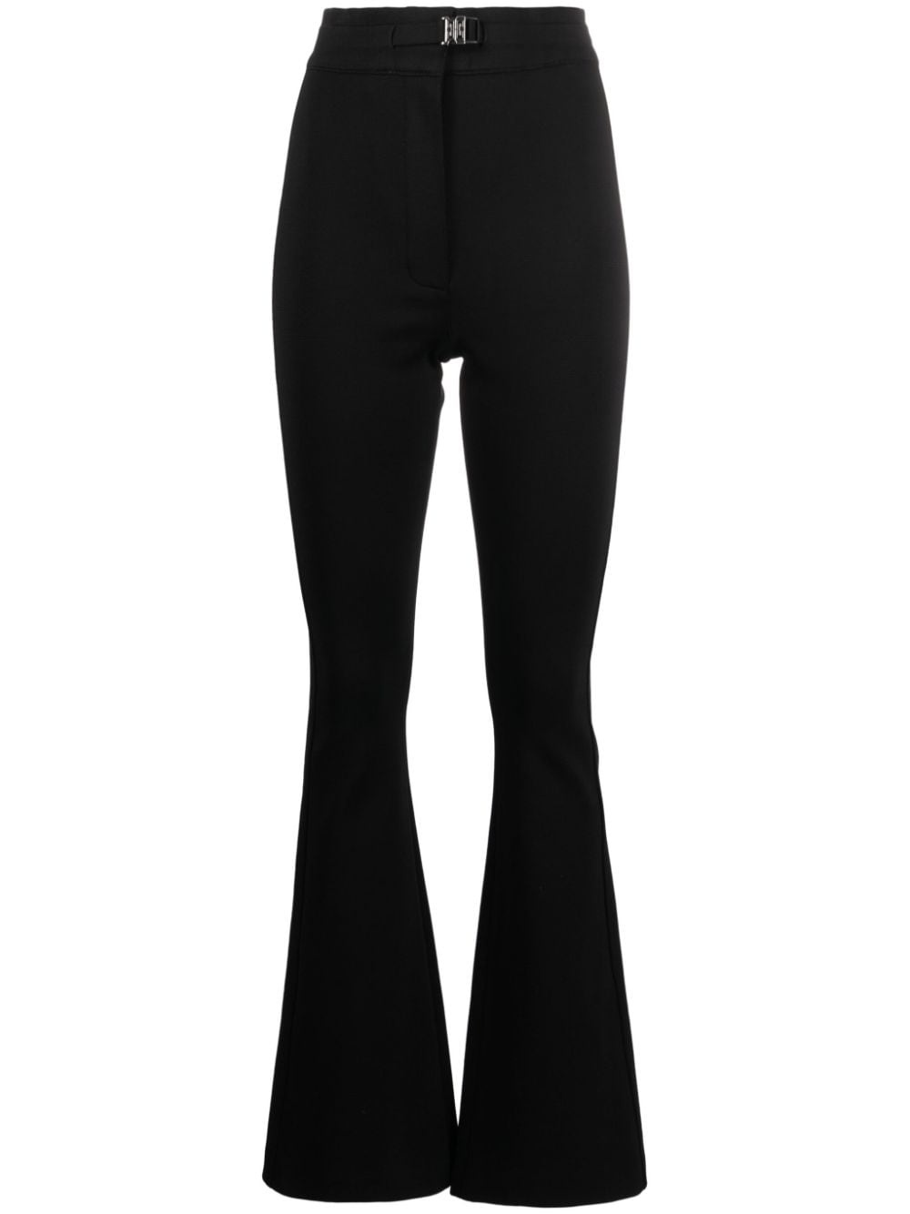 high-waisted flared trousers - 1