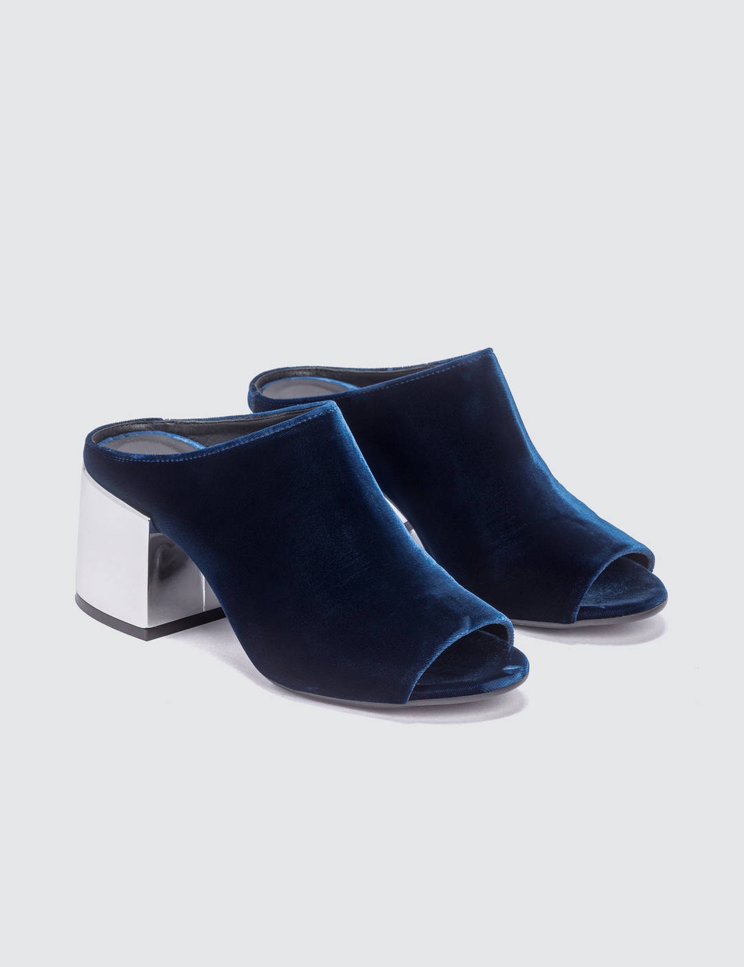 Flare Velvet Mules - 4