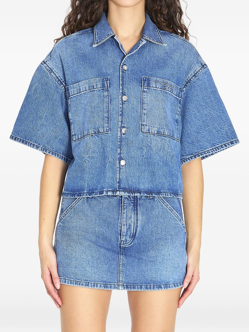 patch-pocket denim shirt 1