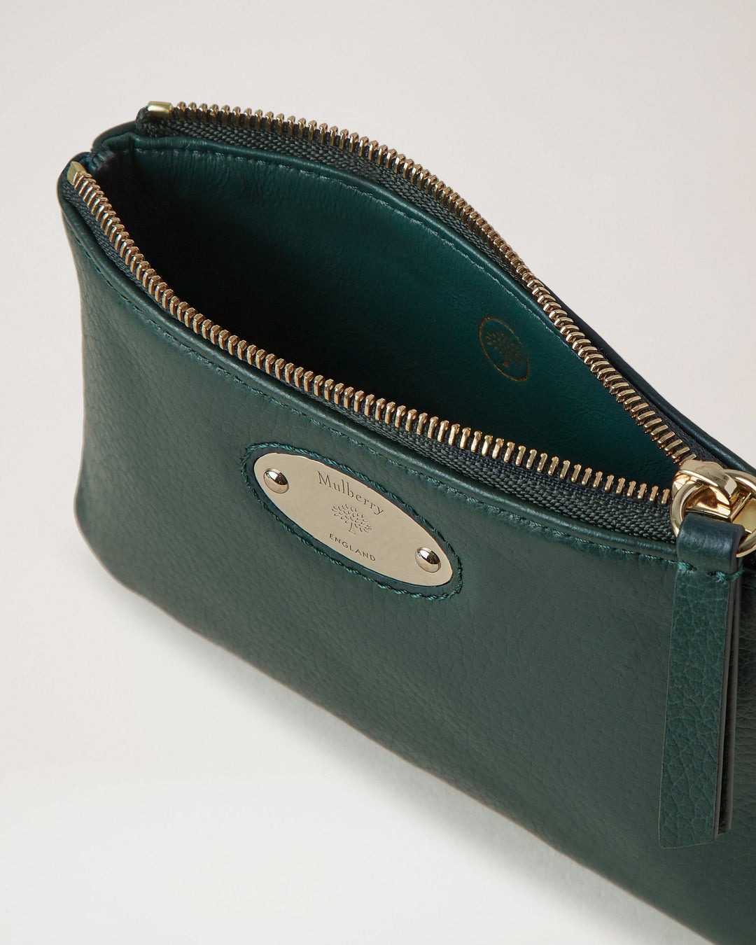 Mulberry Plaque Small Zip Coin Pouch Mulberry Green Small Classic Grain - 2
