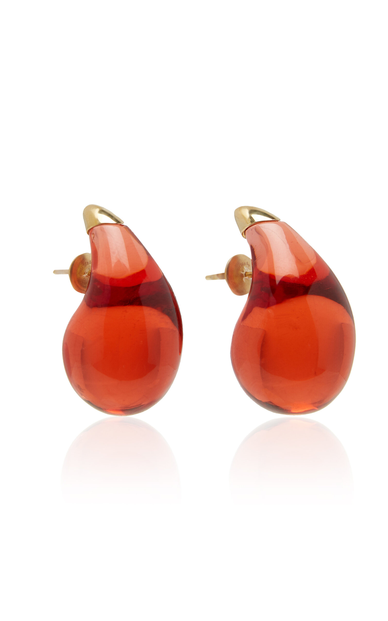 Resin Earrings red - 3