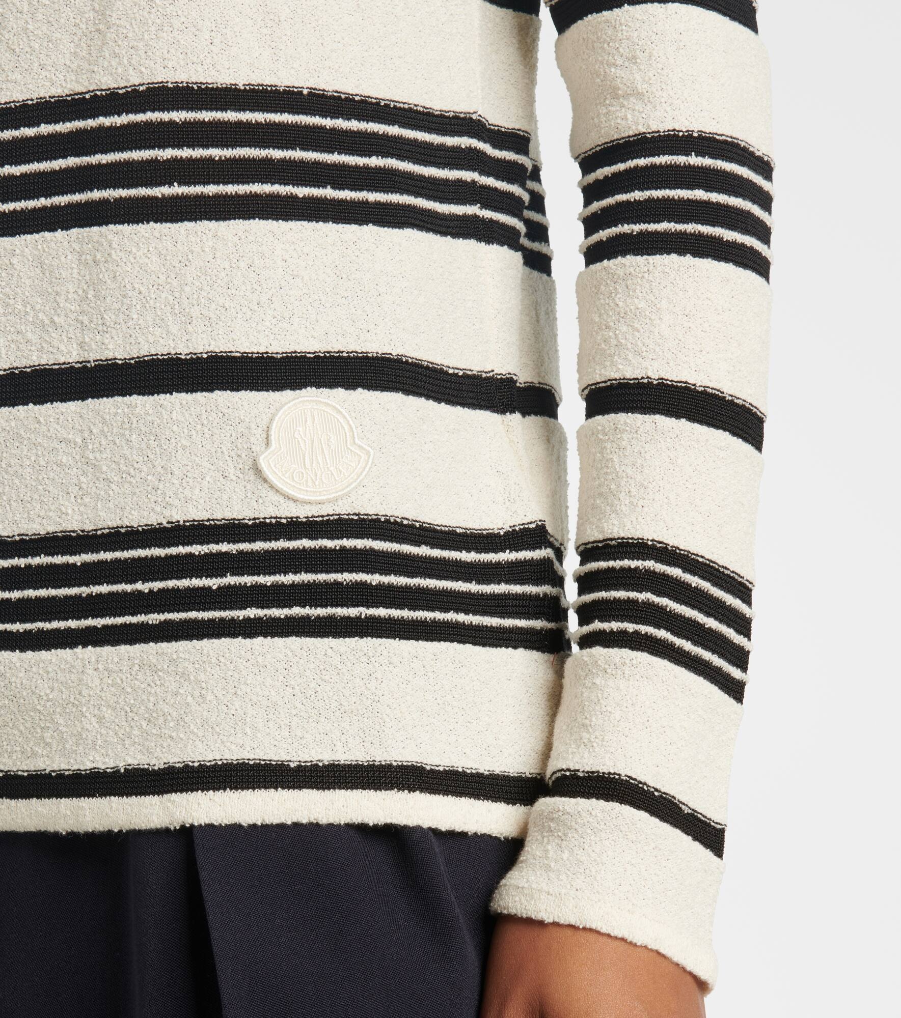 Striped cotton-blend sweater - 5