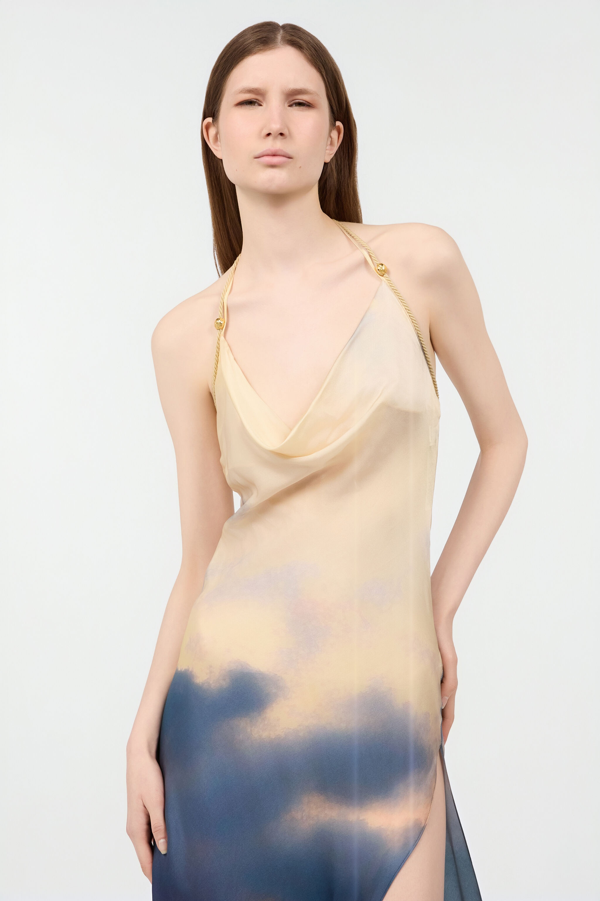 Long Dress With Sunrise Print - 6