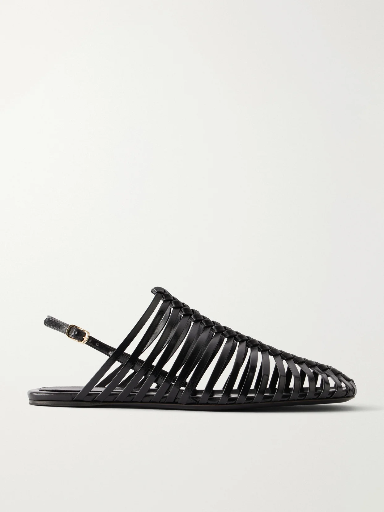 Leather Braided Ballet Flats - 1