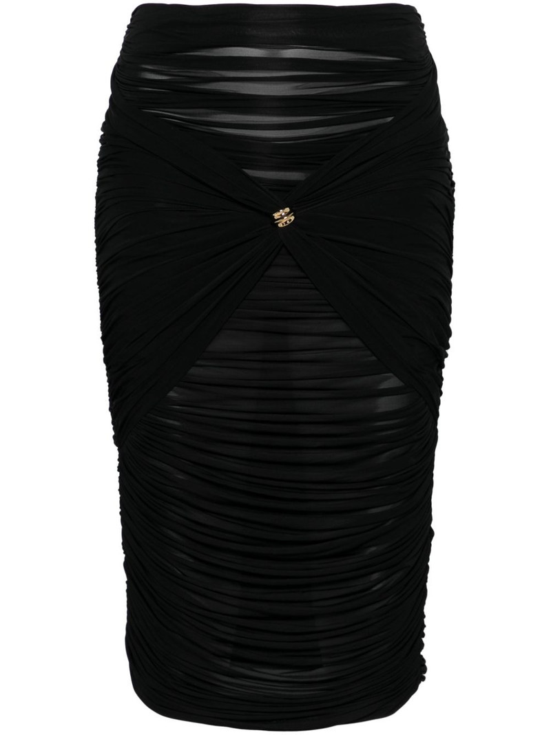 draped midi skirt 1