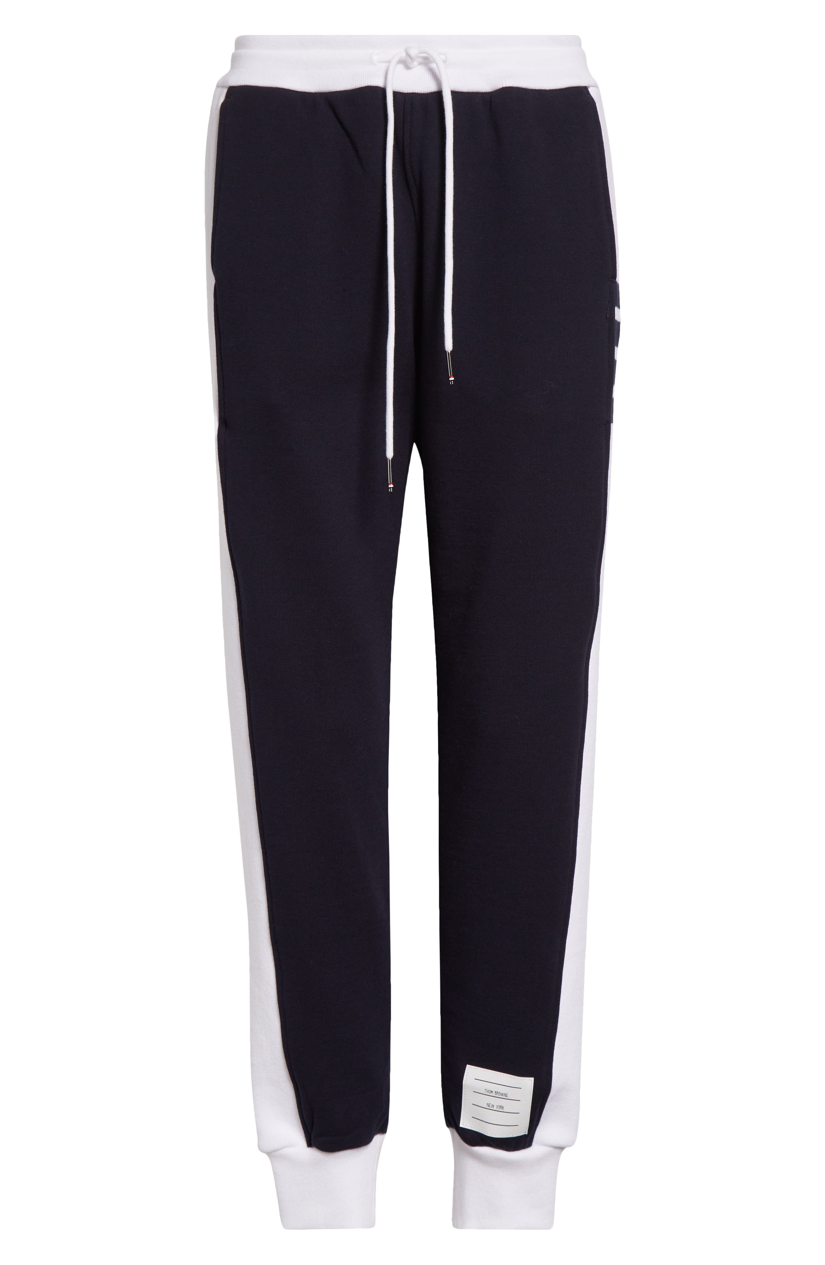Thom Browne Classic Cotton Jersey Joggers in Navy at Nordstrom - 6