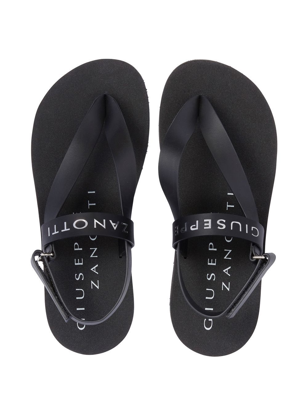 logo-print thong-strap sandals - 4