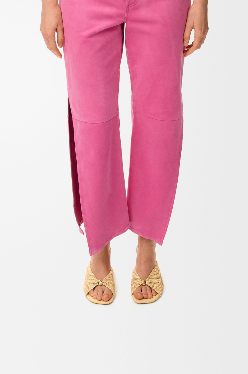 Loewe Pebble Soft slide in raffia-effect fabric outlook