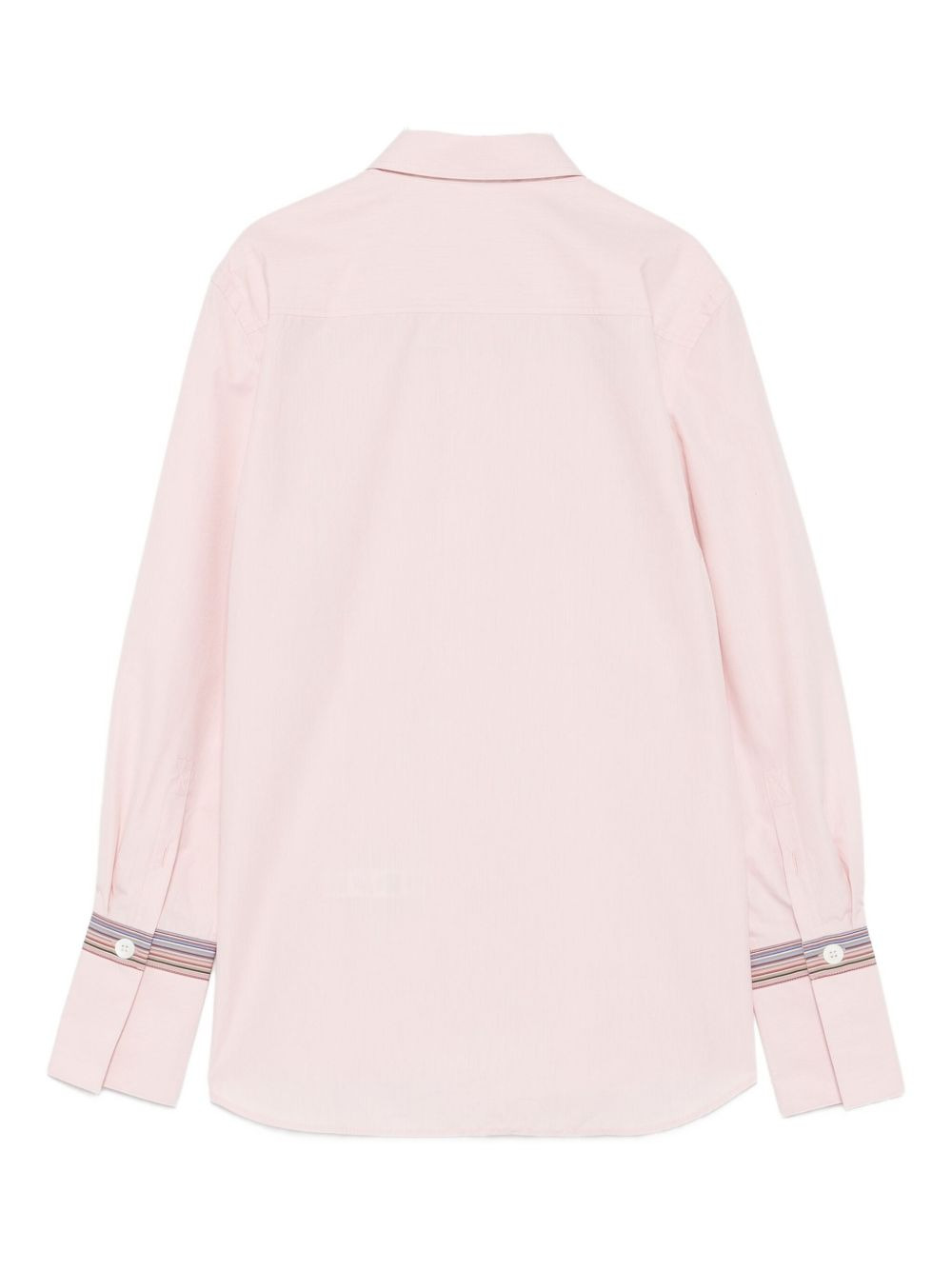 striped-cuff cotton shirt - 2
