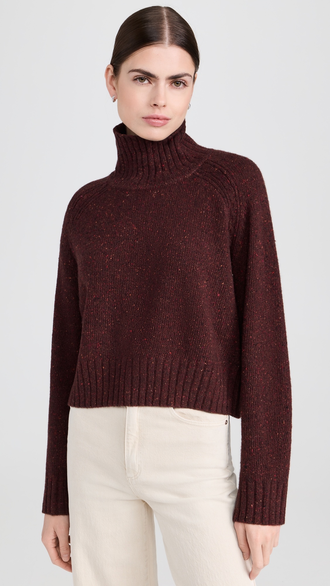 Cropped Turtleneck in Recycled Cashmere - 6