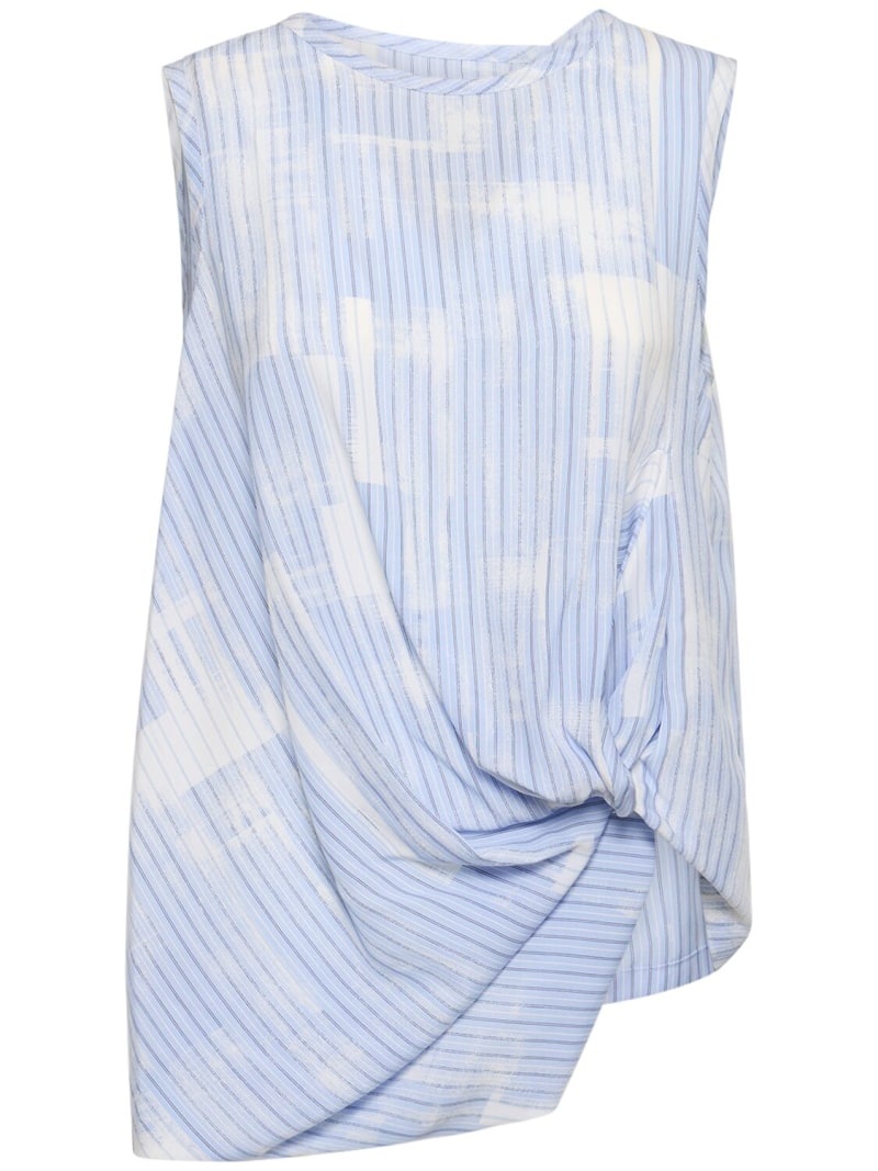 Sleeveless striped back top - 1