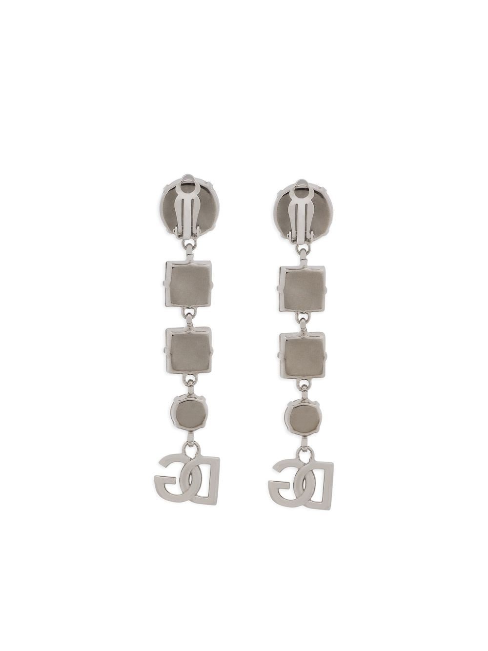 logo pendant earrings - 3