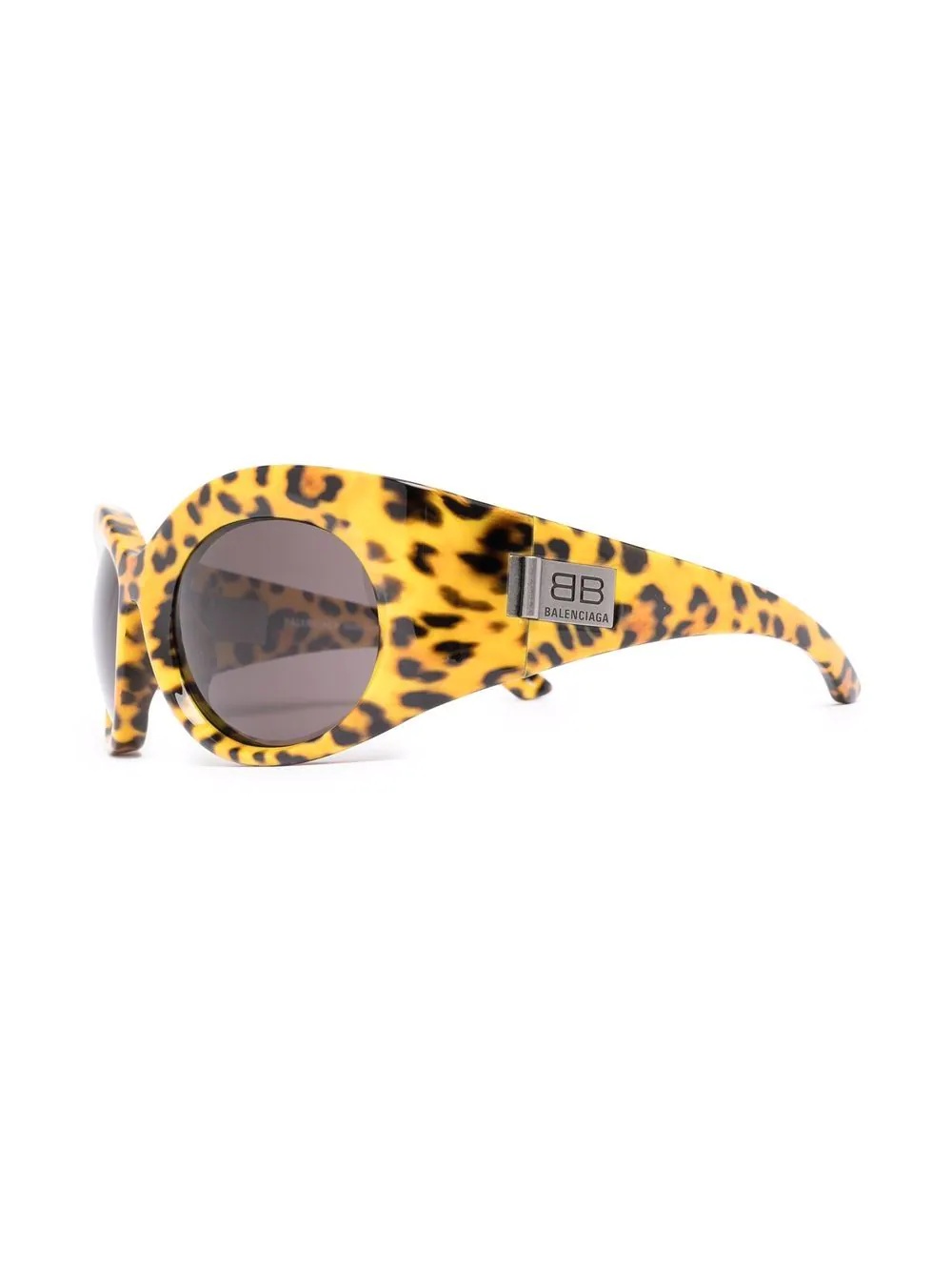 Bold animal-print round-frame sunglasses - 2