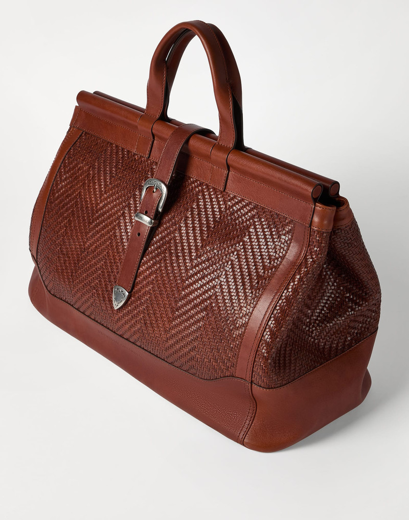 Braided leather and cowhide doctor bag 3