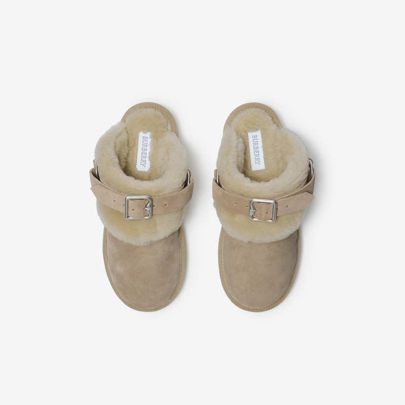Suede and Shearling Chubby Mules 5