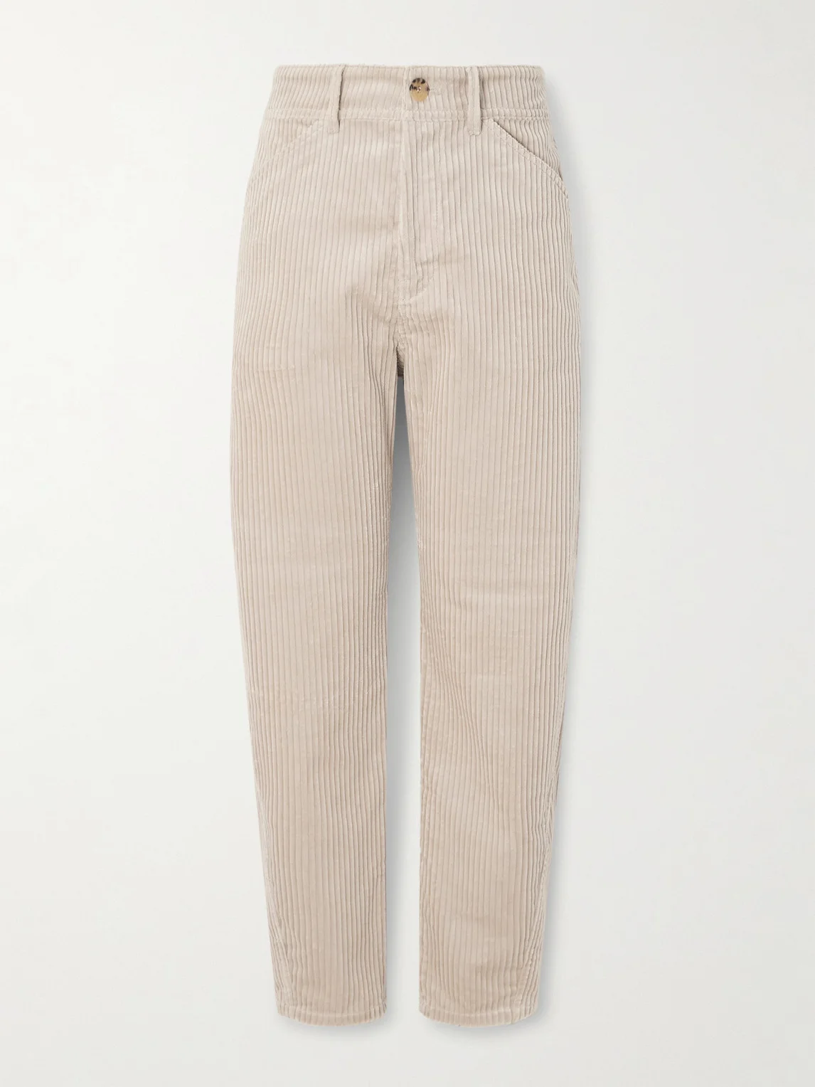 Slim-Fit Tapered Cotton-Corduroy Trousers - 1