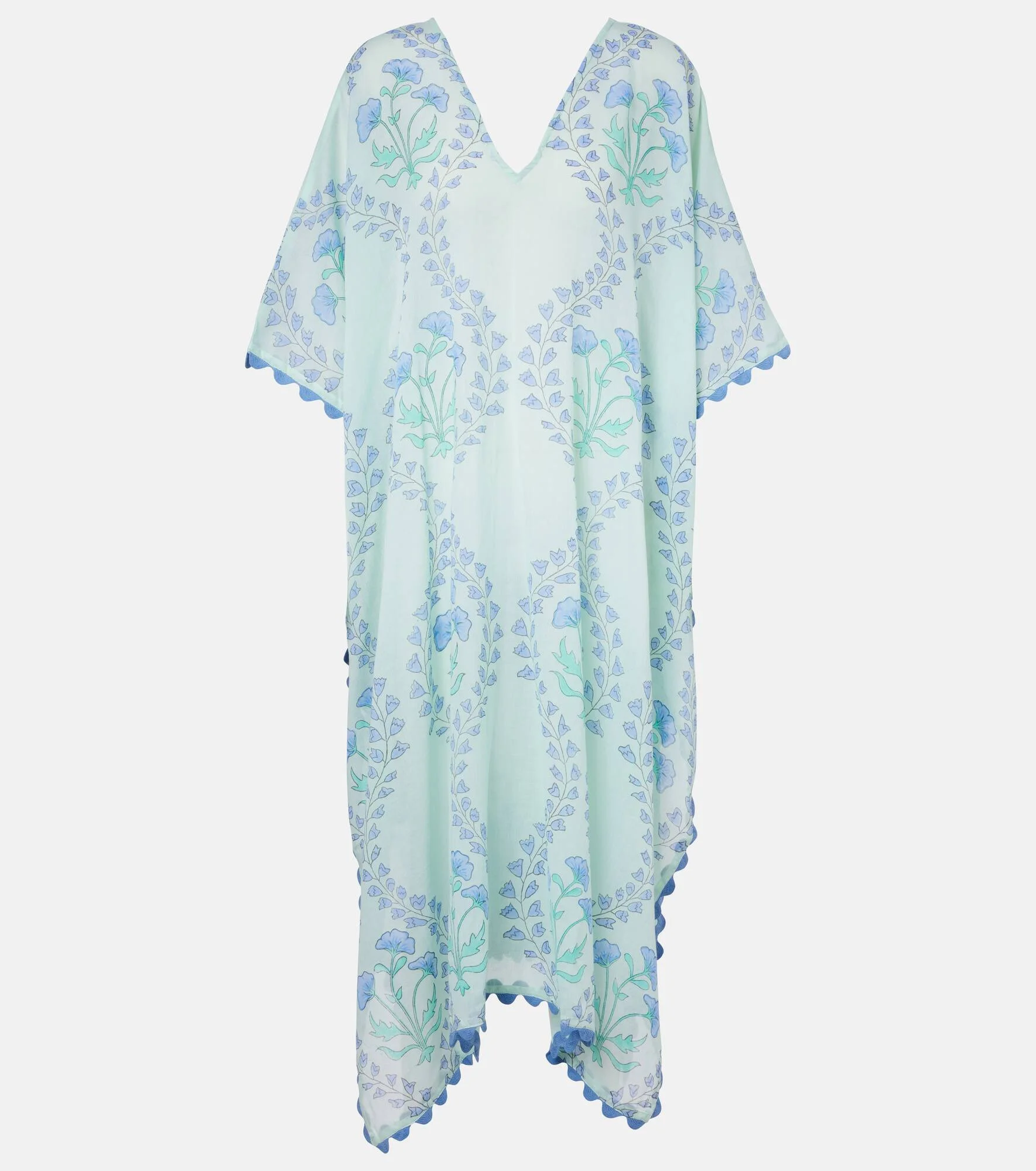 Printed cotton beach cover-up - 1