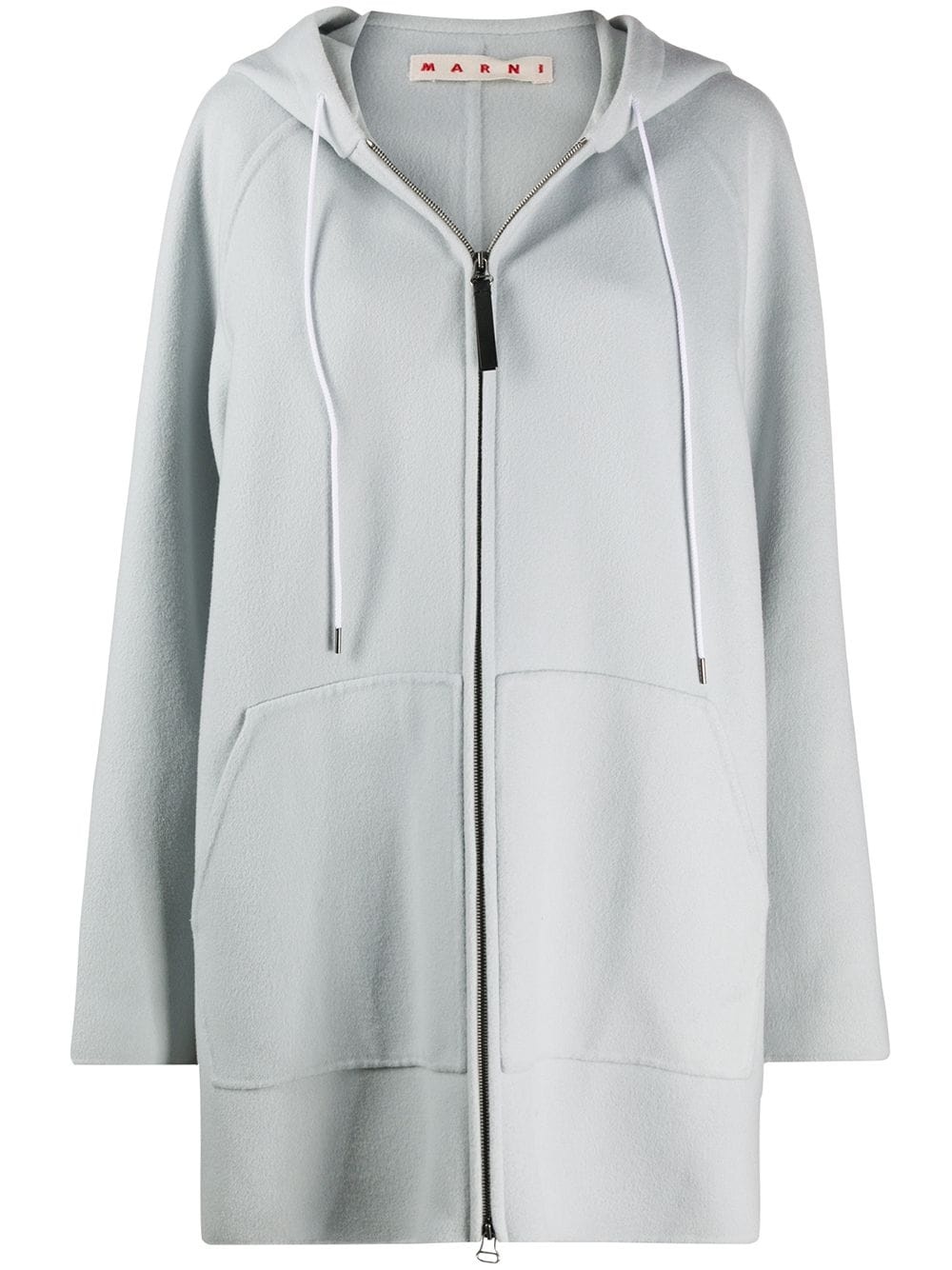 oversized zipped hooded jacket - 1