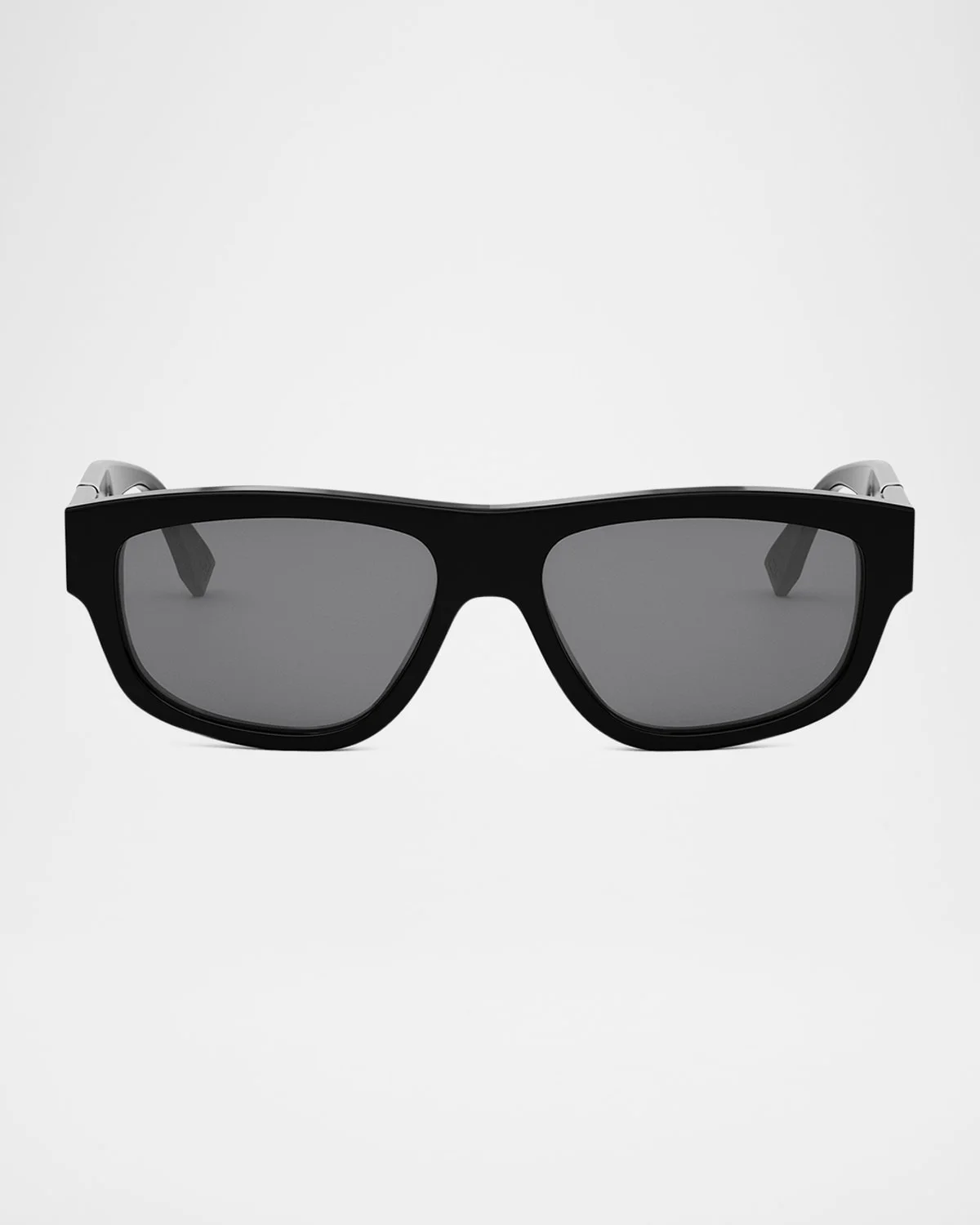 Men's Fendi Diagonal Acetate Rectangle Sunglasses - 1