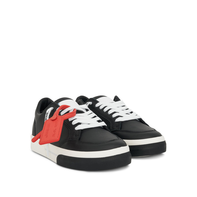 Off-White Out of Office Calf Leather Sneaker in Dark Grey/Black outlook