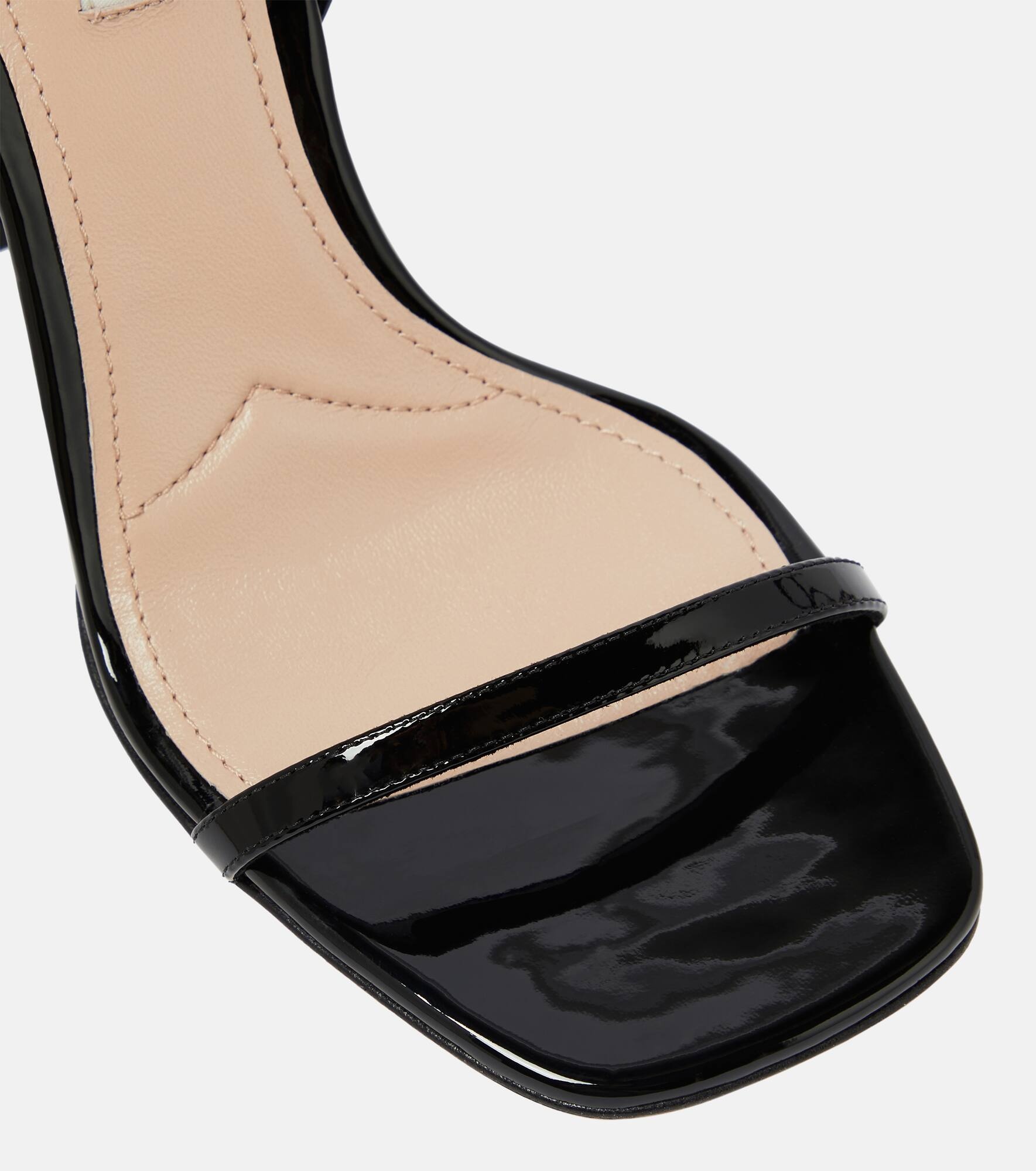 Glitter and patent leather sandals - 6