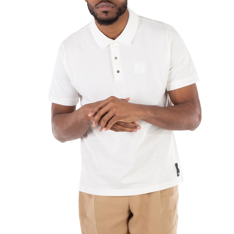 Fendi Embroidered Logo Cotton Polo Shirt - 3