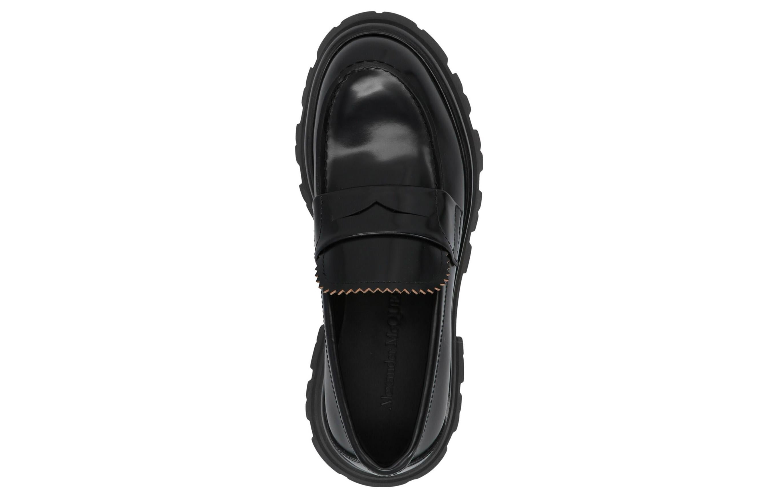 (WMNS) Alexander McQueen Wander Loafer 'Black' 666328WHZ801000 - 4