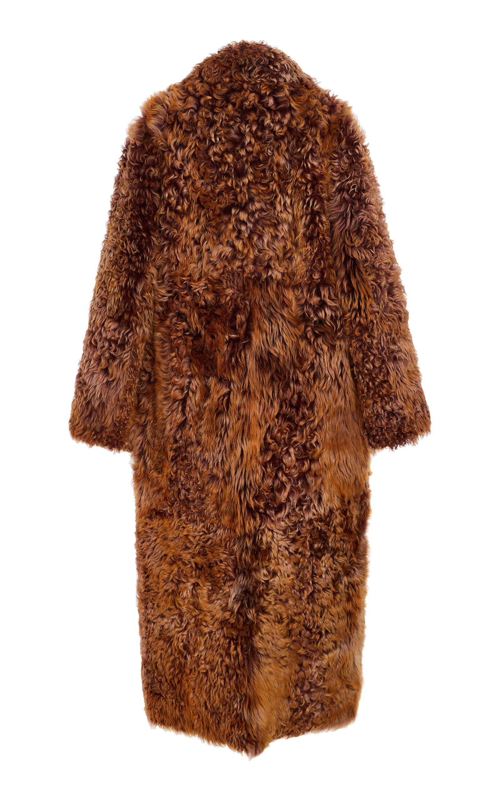 Ceryse Shearling Long Coat brown - 6