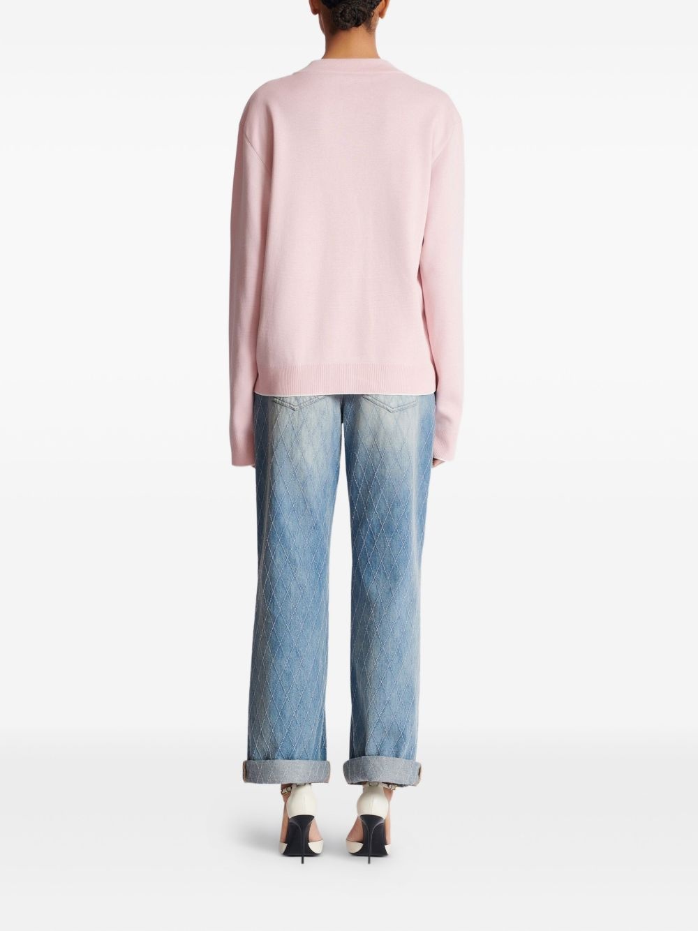 Emblème-embroidered cardigan - 4